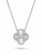Silver Clover Pendant Necklace