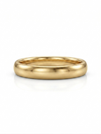 Men’s Classic Domed Band - 18K Gold Plated