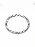 Silver-toned Cuban Chain Bracelet
