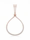 Rose Gold Sparkle Bolo Bracelet - 18K Gold Plated
