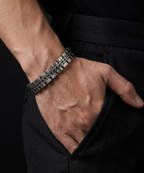 Silver-toned Intricate Link Watch Bracelet