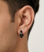 Men's Stealth Huggie Hoops