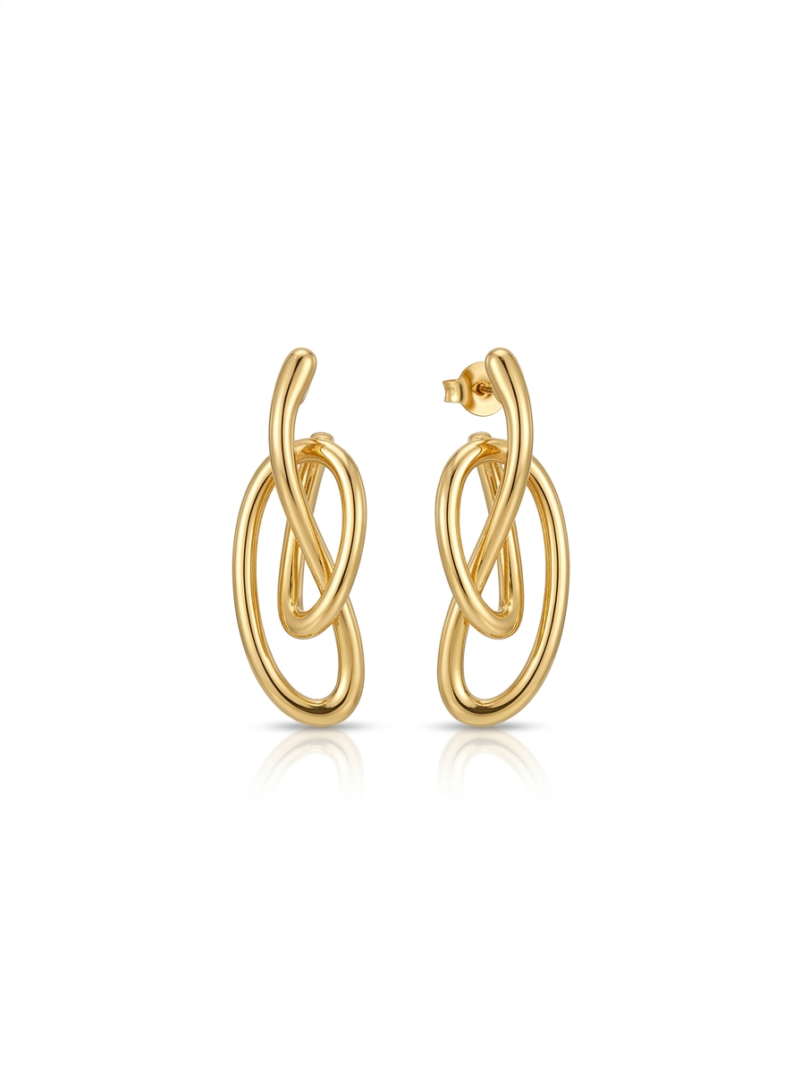 Aria Knots Earrings - 18K Gold Plated