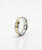 Men’s Two-Tone Offset Band Ring