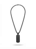 Matte Black Stealth Tag Men's Necklace