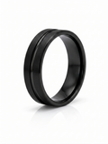 Men’s Matte Black Groove Band