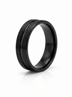Men’s Matte Black Groove Band