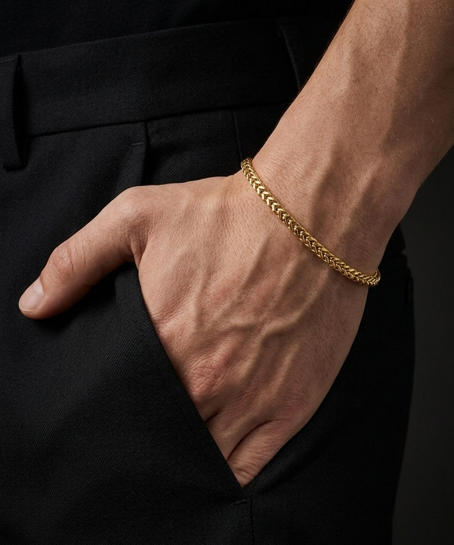Gold-toned Chain Bracelet - 18K Gold Plated