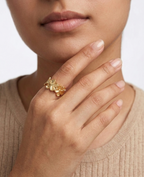 The Eternal Bloom Adjustable Ring - 18K Gold Plated
