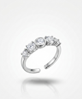 Five-Stone Crystal Stellar Open Ring