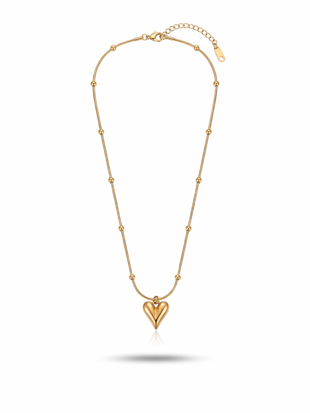 Radiant Molten Gold Heart Jewelry Set - 18K Gold Plated