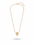 Radiant Molten Gold Heart Jewelry Set - 18K Gold Plated