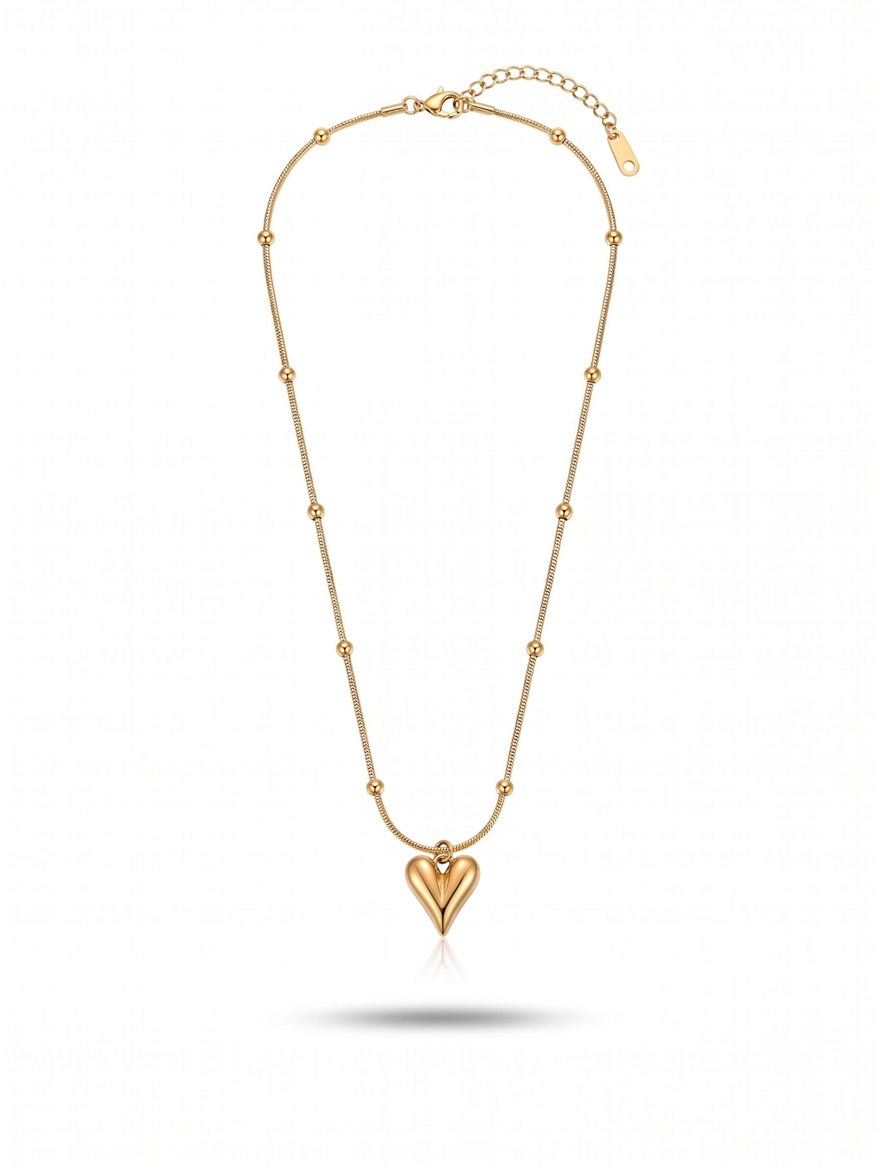 Radiant Molten Gold Heart Jewelry Set - 18K Gold Plated