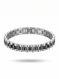Two-tone Architectural Link Watch style Bracelet