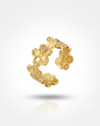 The Eternal Bloom Adjustable Ring - 18K Gold Plated