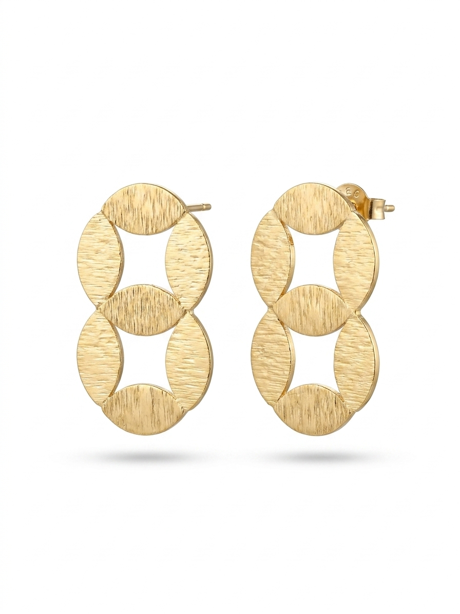 The Brushed Infinity Links - 18K Gold Plated