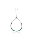 Silver Emerald Green Adjustable Tennis Bracelet