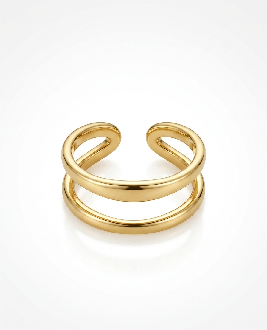 The Minimalist Double Band Ring