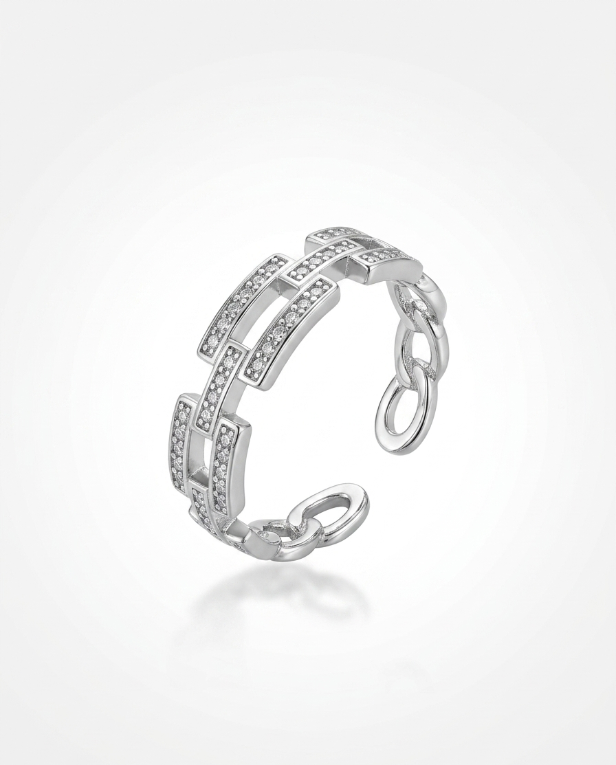 The Glitz Adjustable Cuban Link Ring