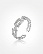 The Glitz Adjustable Cuban Link Ring