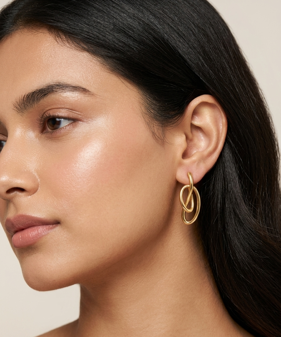 Aria Knots Earrings - 18K Gold Plated