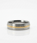Men’s Two-Tone Offset Band Ring