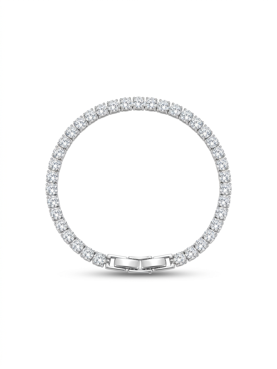 Classic Brilliant-Cut Tennis Bracelet in Silver