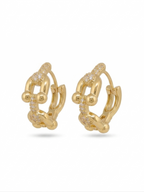 Pavé Huggie Hoops - 18K Gold Plated