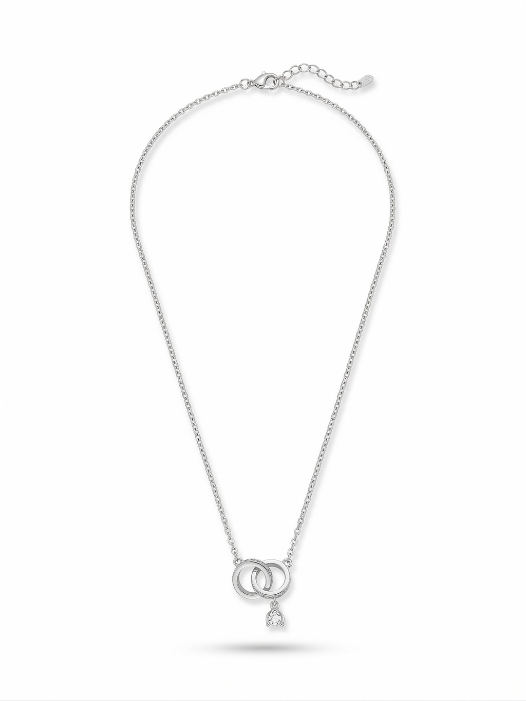 Interlocking Eternity Ring Crystal Necklace