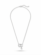 Interlocking Eternity Ring Crystal Necklace