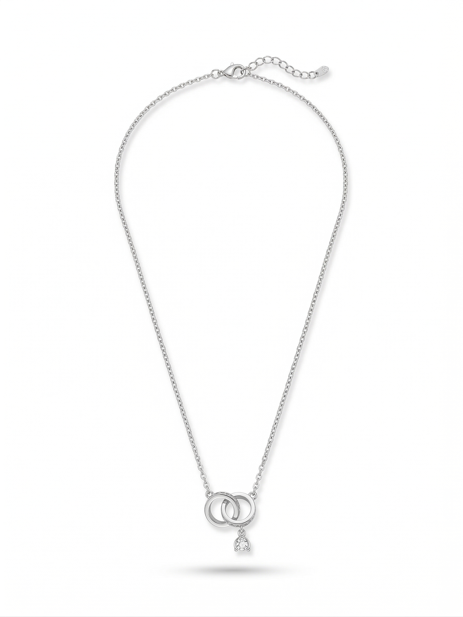 Interlocking Eternity Ring Crystal Necklace