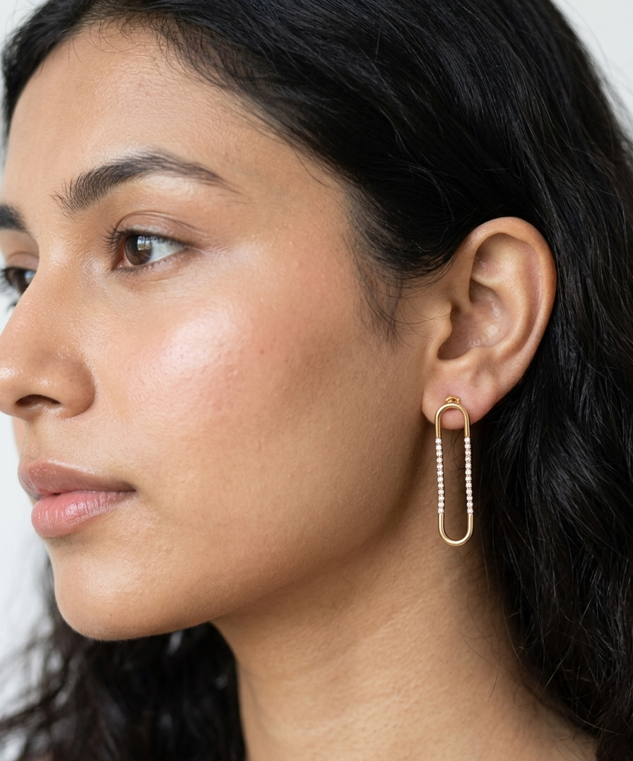 The Pear Pearled Studs -18K Gold Plated