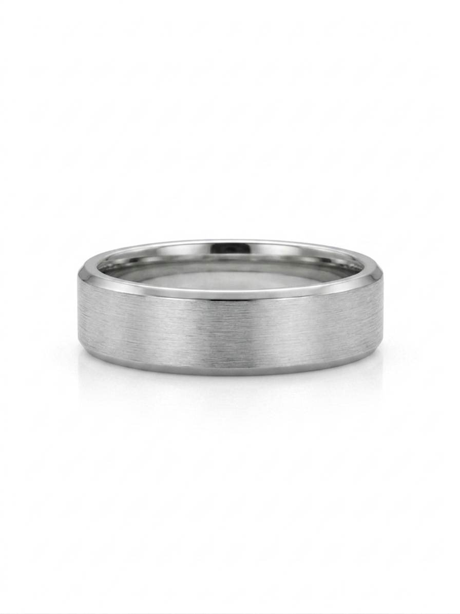 Men’s Beveled Edge Matte Band