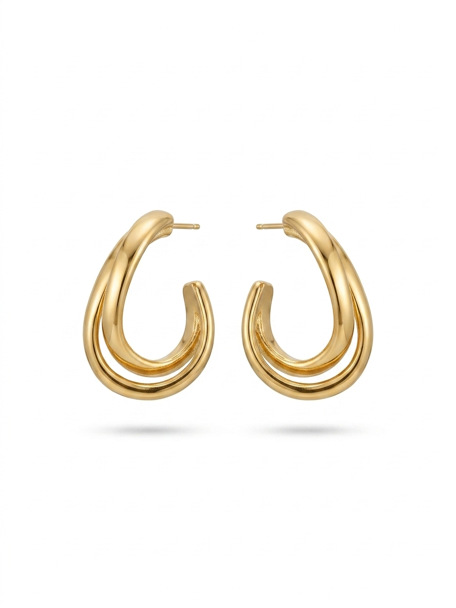 Serene Swirls - 18K Gold Plated