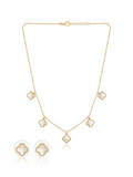 Elegant Clover Jewelry Set - 18K Gold Plated