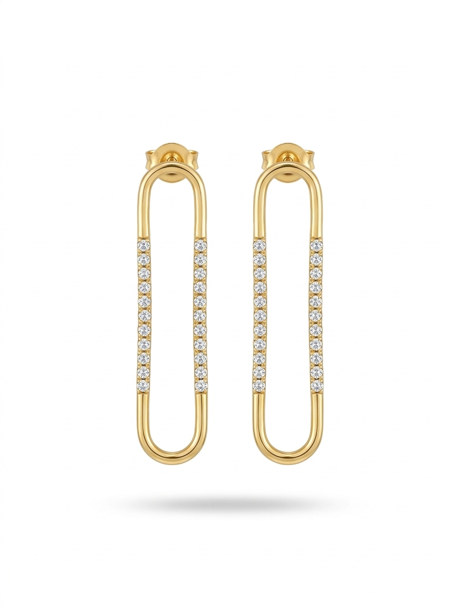 The Pear Pearled Studs -18K Gold Plated