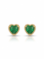 Vibrant Multi-Gemstone Heart Jewelry Set - 18K Gold Plated