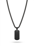 Matte Black Stealth Tag Men's Necklace