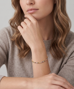 Gold Multi-Color Rainbow Adjustable Bolo Bracelet