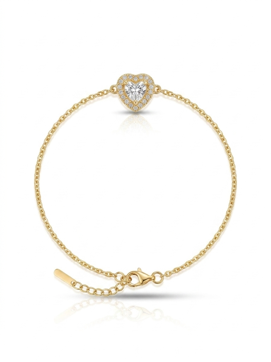 Eternal Heart Halo Gold Jewelry Set - 18K Gold Plated
