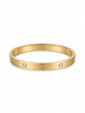 The Horizon Emerald-Cut Bangle - 18K Gold Plated