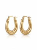 Anti Tarnish 18K Gold Plated  Gold Hoops earrings for women