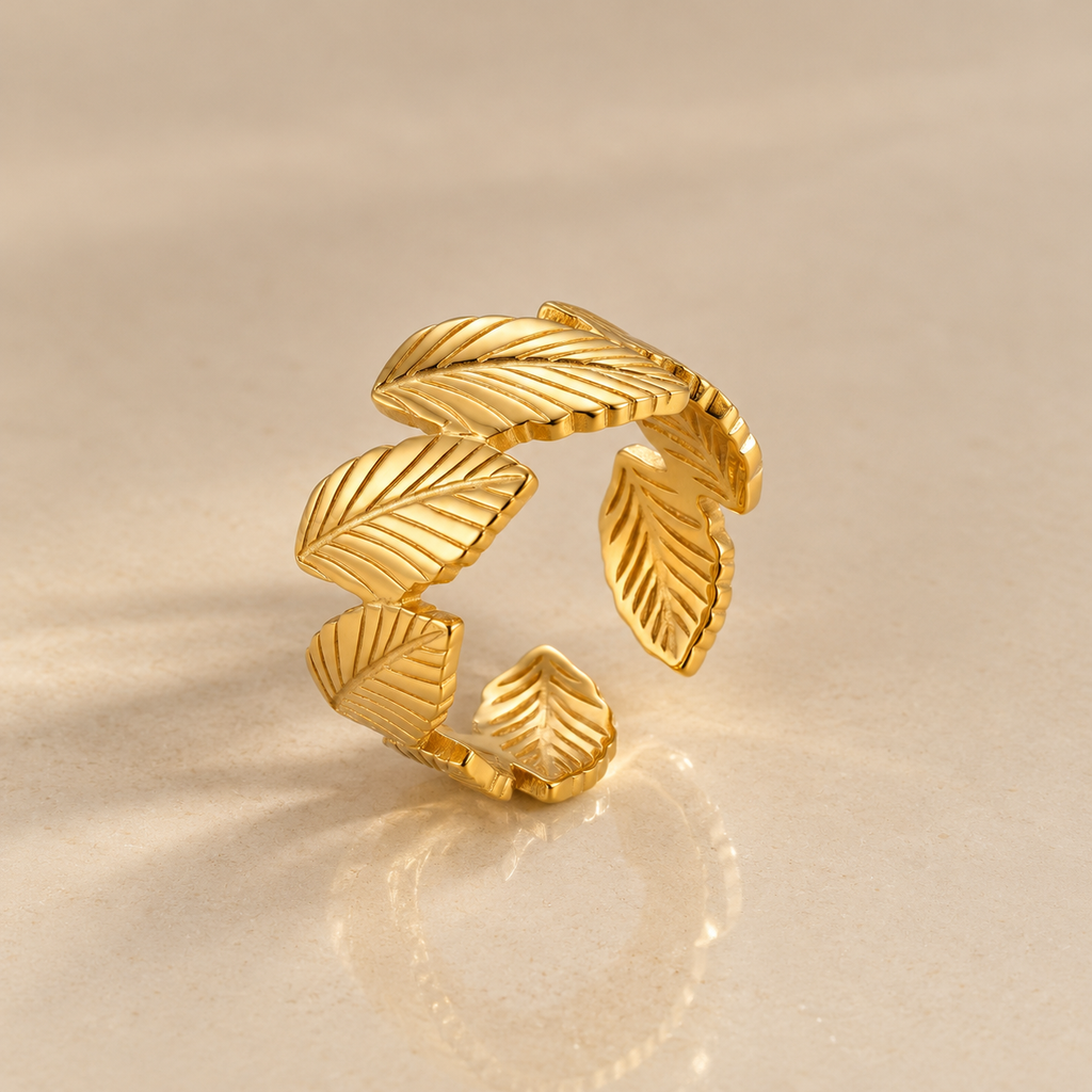 Laurel Leaf Adjustable Ring