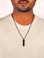 Greek Key Vertical Bar Necklace