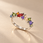 Prism Rainbow Gemstone Adjustable Ring