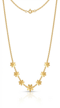 Petal Arc Necklace 18K gold plated pendant on white background