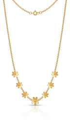 Petal Arc Necklace 18K gold plated pendant on white background