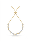 Anti Tarnish 18K Gold Plated  The Stella Diamond-Shape Adjustable Bolo Bracelet for Women